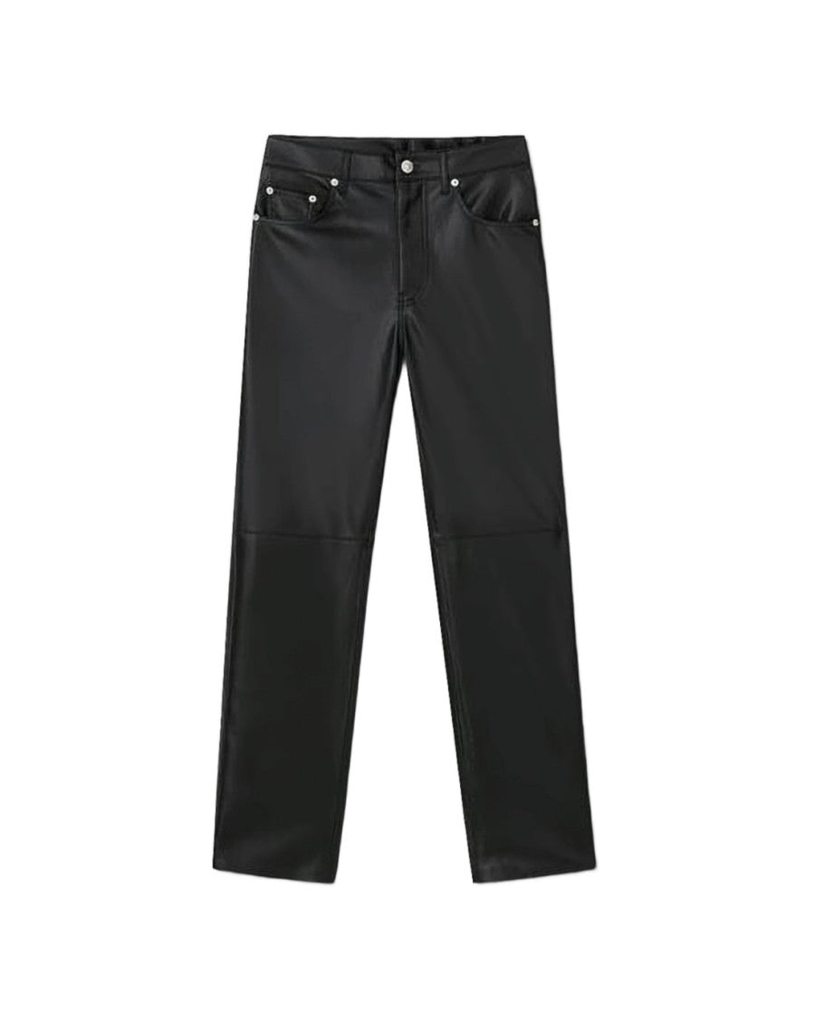 Nanushka Straight-Leg Pants With Smooth Shiny Finish