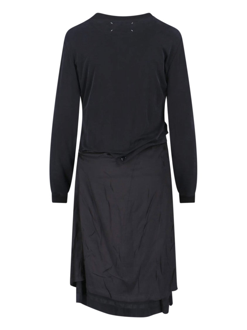 Maison Margiela Sleek Black Dress With Timeless Silhouette