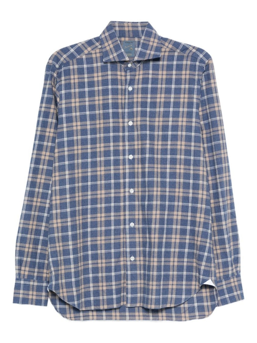 Barba Classic Plaid Long-Sleeve Button-Up Shirt