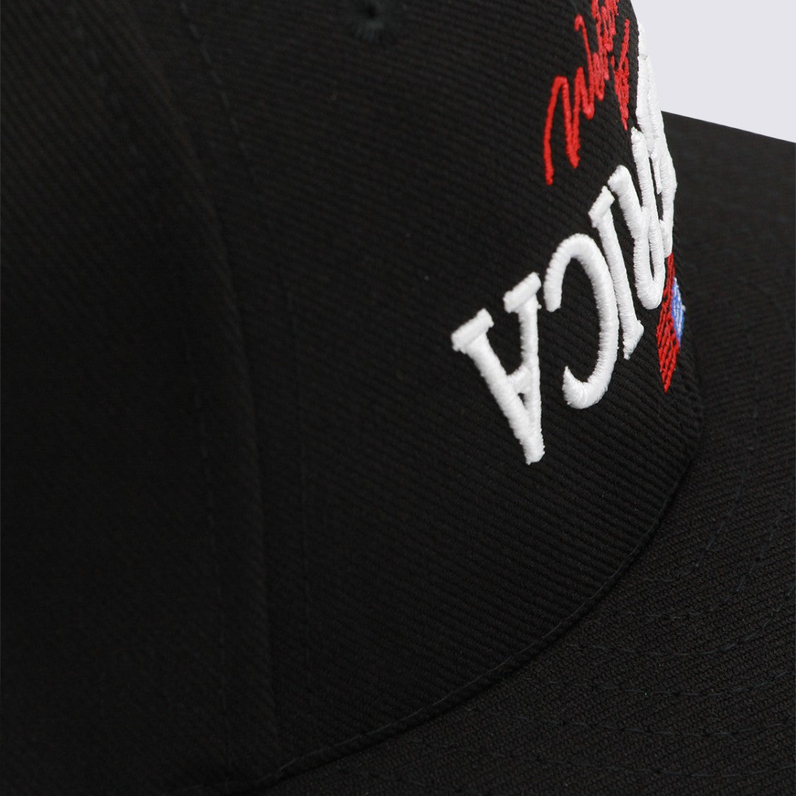 Willy Chavarria Structured Black Cap With Embroidered Design