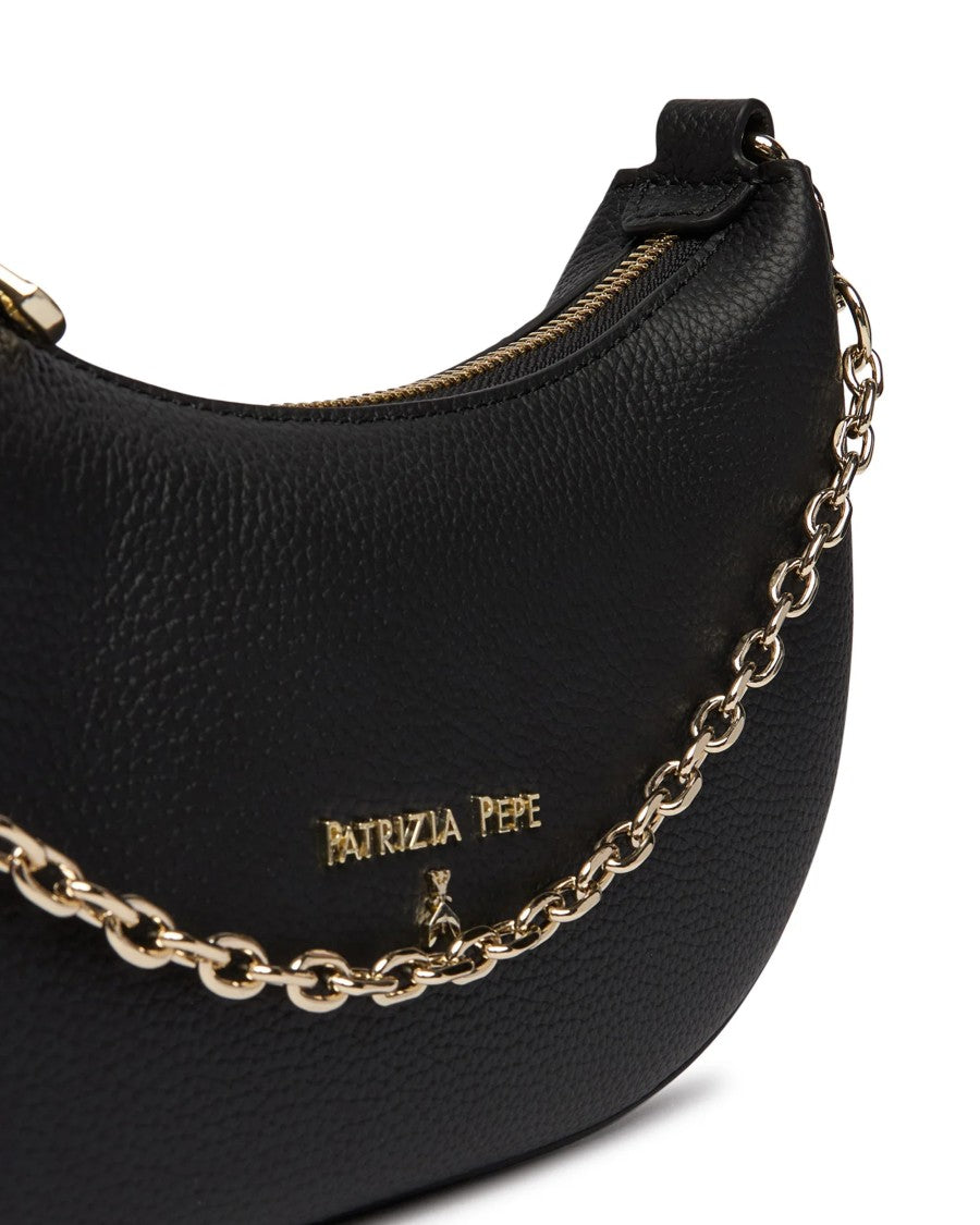 Patrizia Pepe Black Crescent Bag