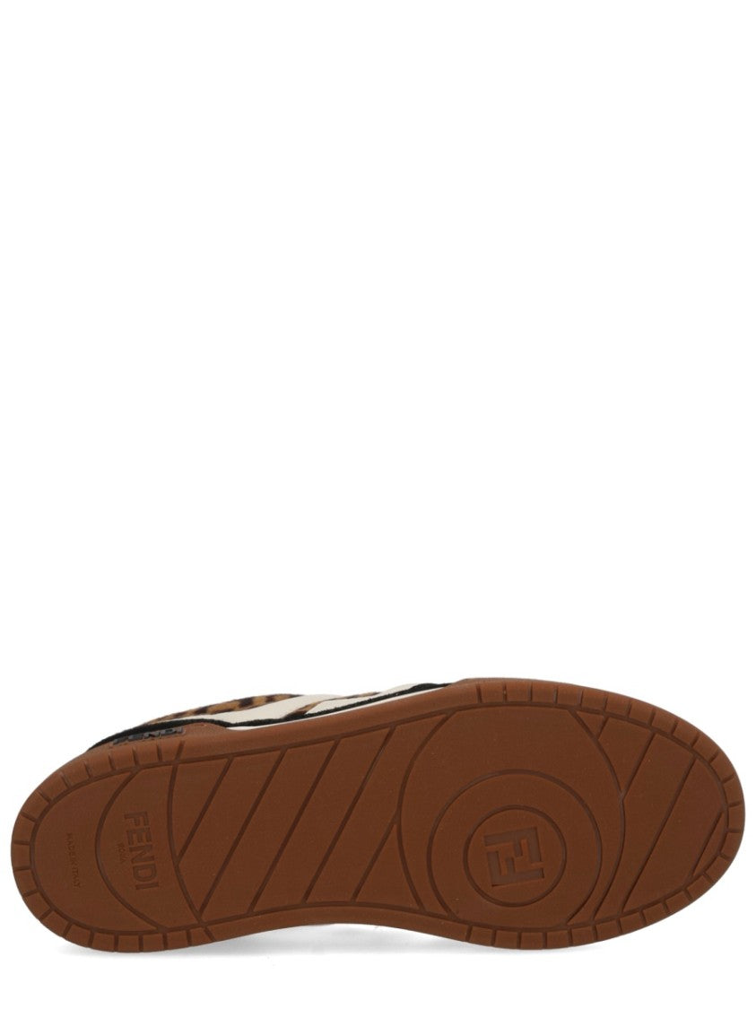 Fendi Leopard Fendi Match Suede Sneakers