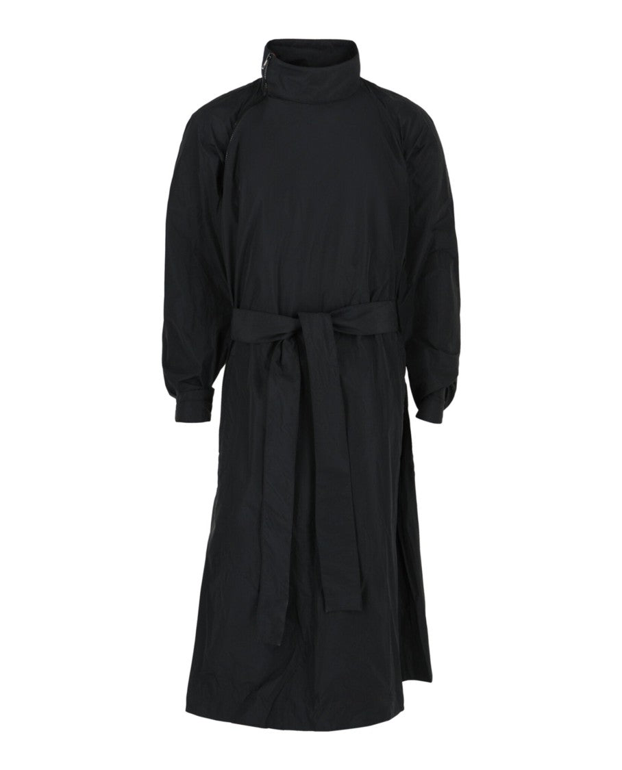 Ferragamo Asymmetrical Zip-Detail Belted Trench Coat