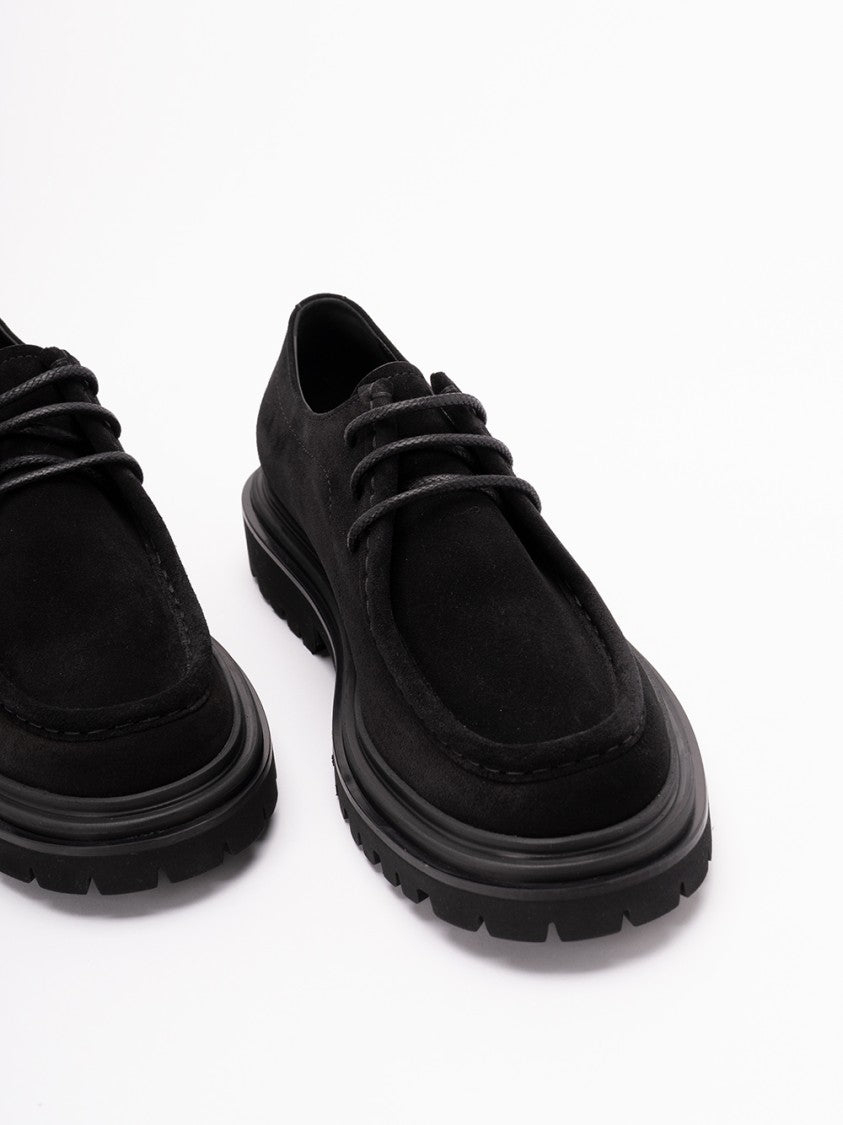 Dolce & Gabbana Polished Derby Shoes In Calf Leather