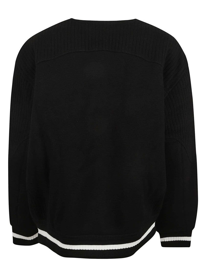 Givenchy Structured Black Coat With Ribbed Detailing