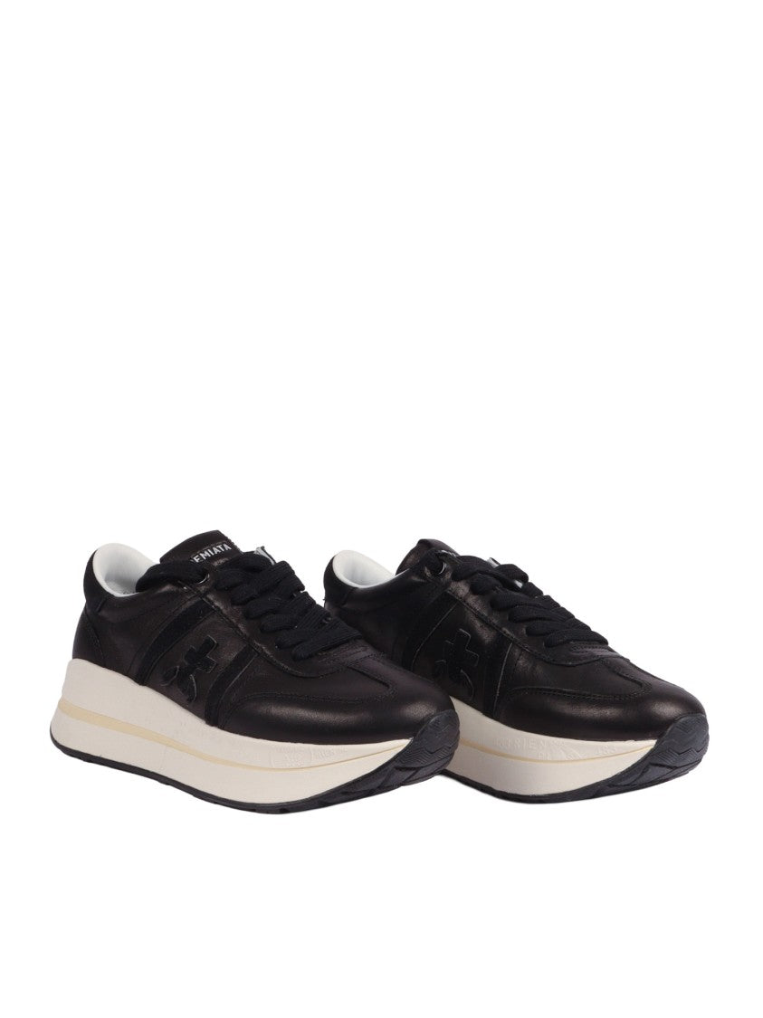 Premiata Bethcoin Black Leather Sneakers