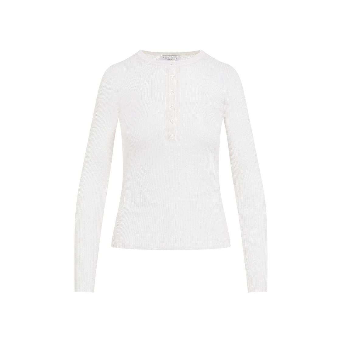 Gabriela Hearst Ivory White Cashmere Julian Henley T-Shirt