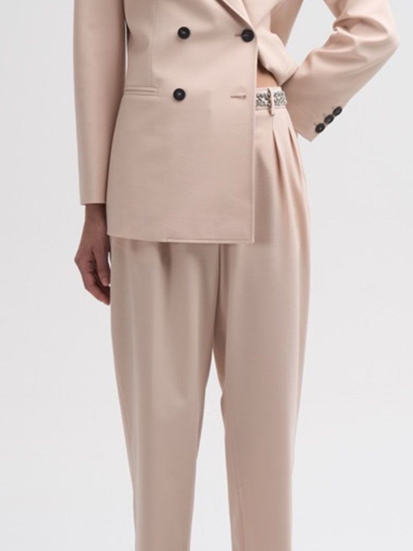 Co.Go Neutral Wool Cropped Pants
