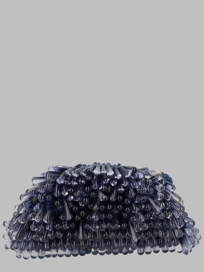 Cult Gaia Textured Blue Sheep Leather Crossbody Bag