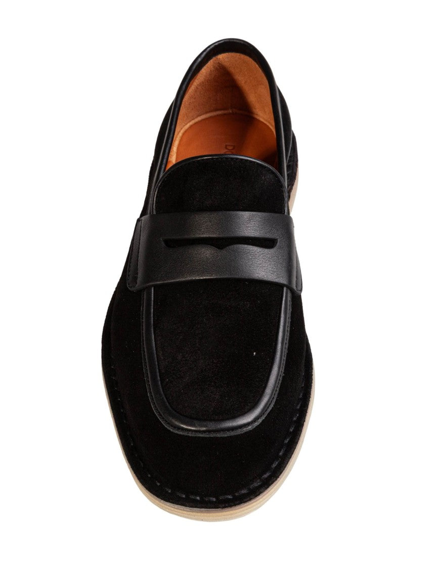 Dolce & Gabbana Black Split Calfskin Slippers