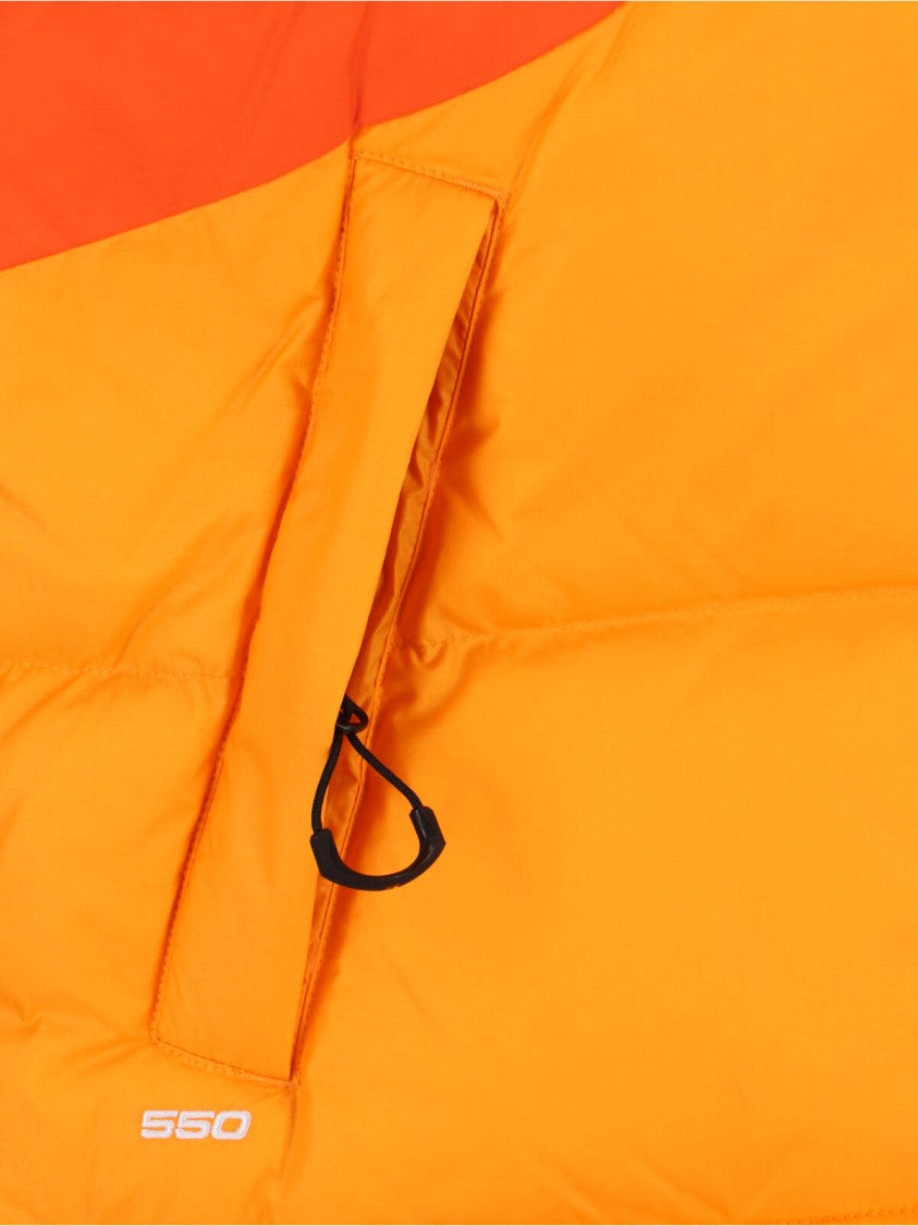 The North Face Two-Tone Padded Gilet In Orange And Yellow Nylon