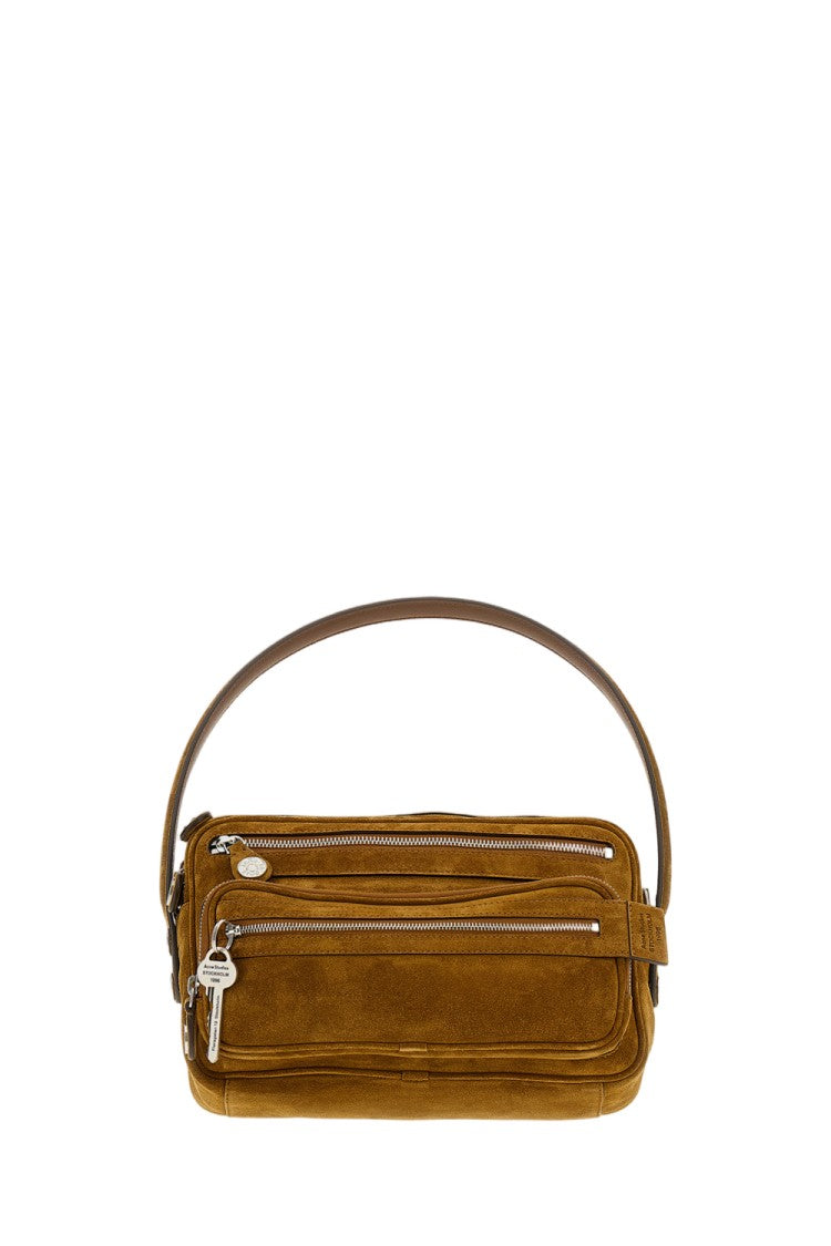 Acne Studios Rectangular Brown Suede Handbag