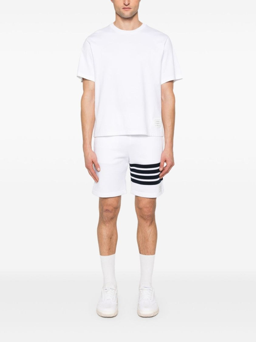 Thom Browne Short-Sleeved T-Shirt With Grosgrain Side Tabs