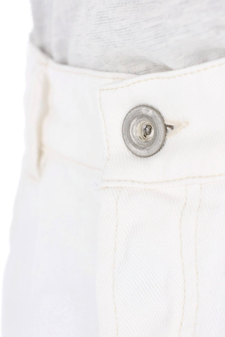 C.P. Company White 10Oz Cotton Bull Jeans