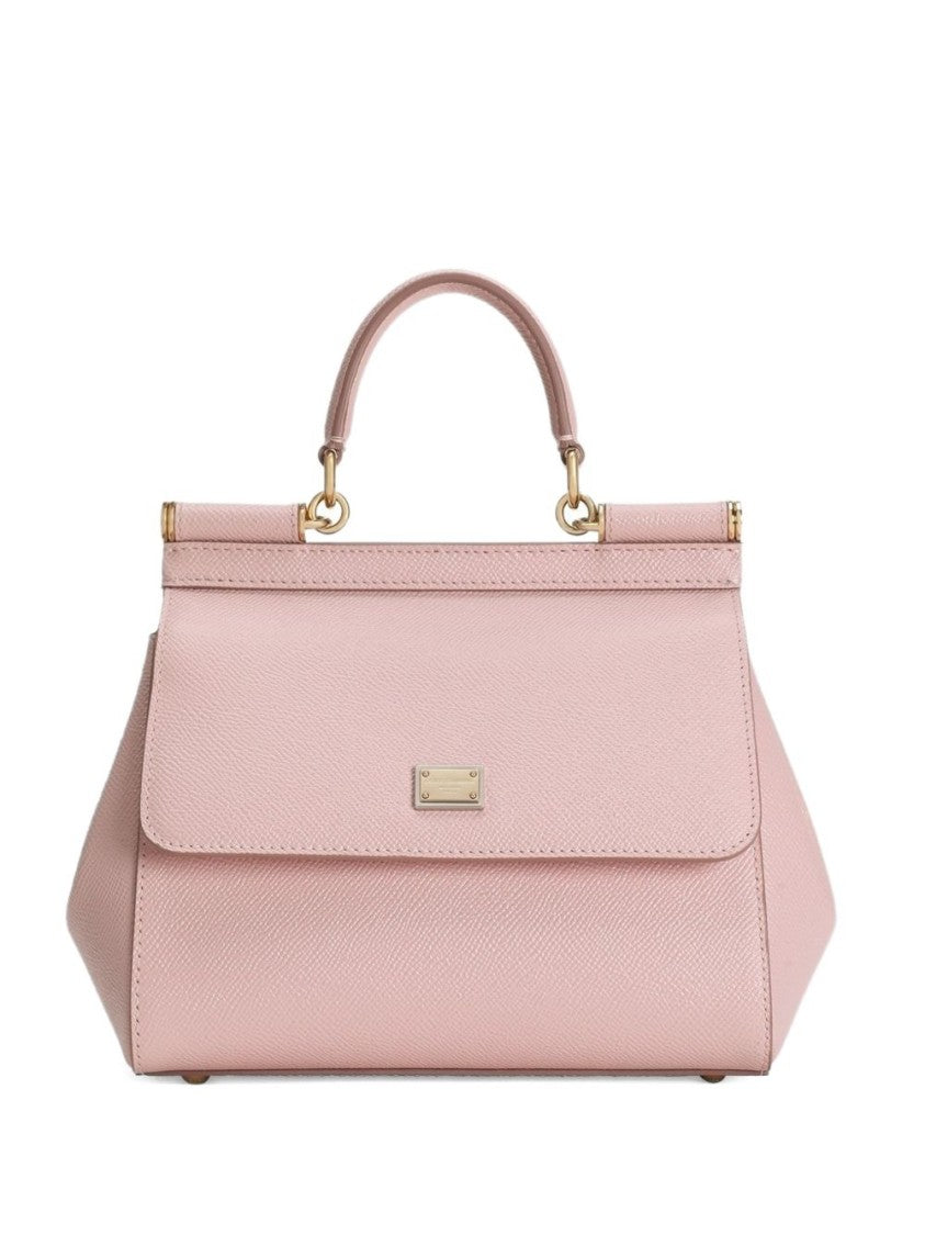 Dolce & Gabbana Structured Trapezoidal Handbag With Flap Closure