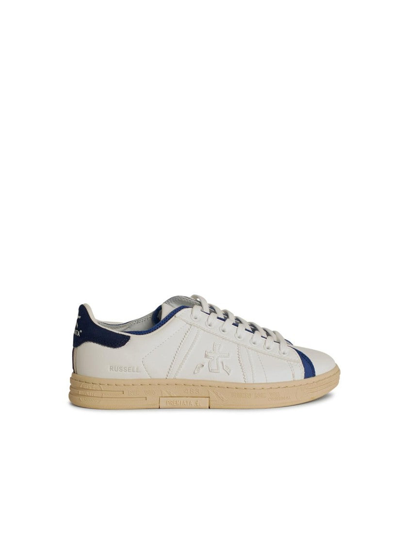 Premiata 'Russel' White Leather Sneakers