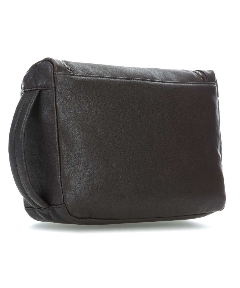 Piquadro Leather Beauty Case With Refined Stitching