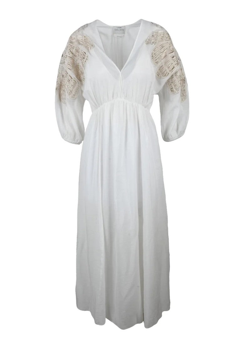 Forte Forte Embroidered Long Dress - White