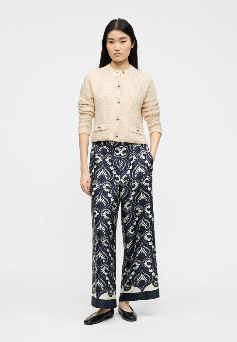 Max Mara Ecru Cotton Blend Cardigan Sweater