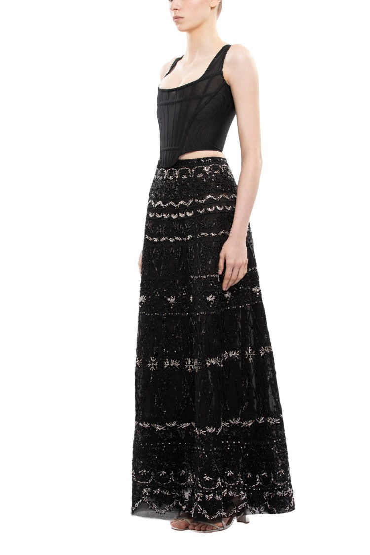 Saiid Kobeisy Corset With Beaded Skirt