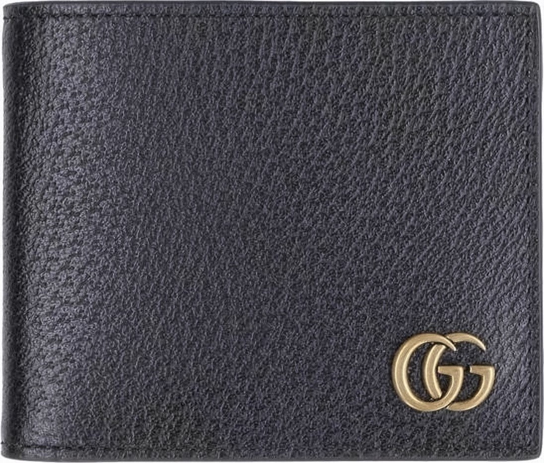 Gucci Compact Bifold Wallet With Textured Leather