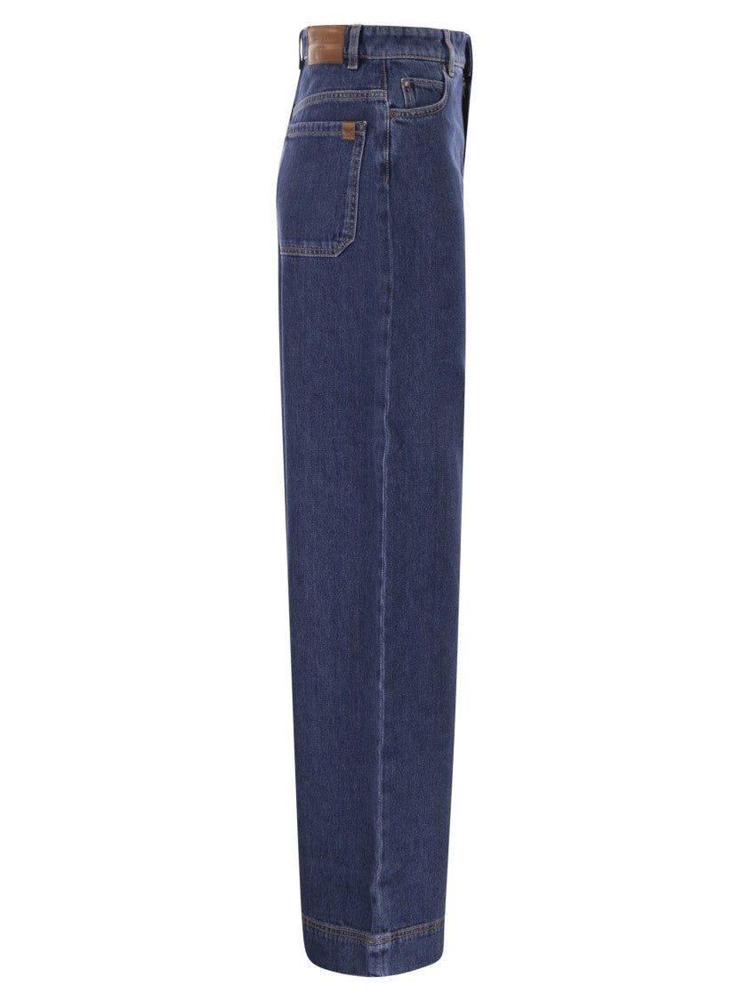 Max Mara Ciro - Wide Leg Jeans In Cotton Denim