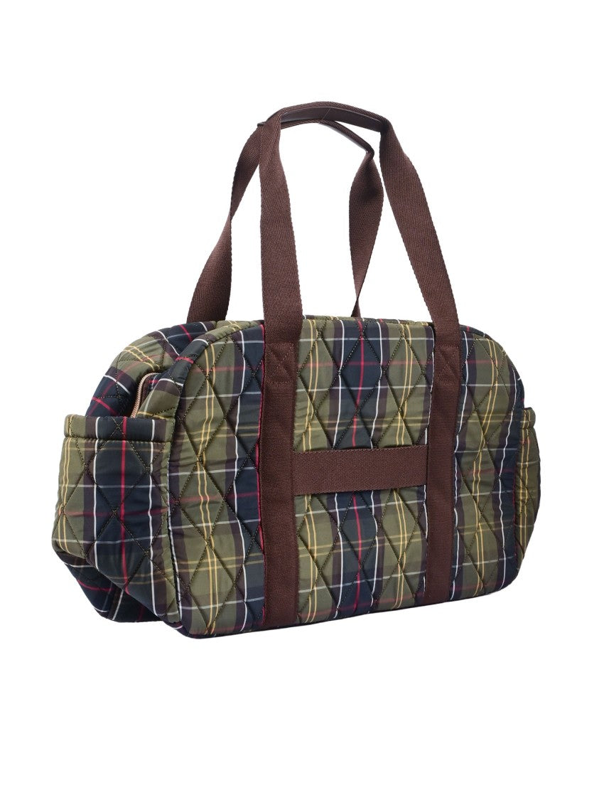 Barbour Quilted Tartan Pattern Overnight Tote Bag