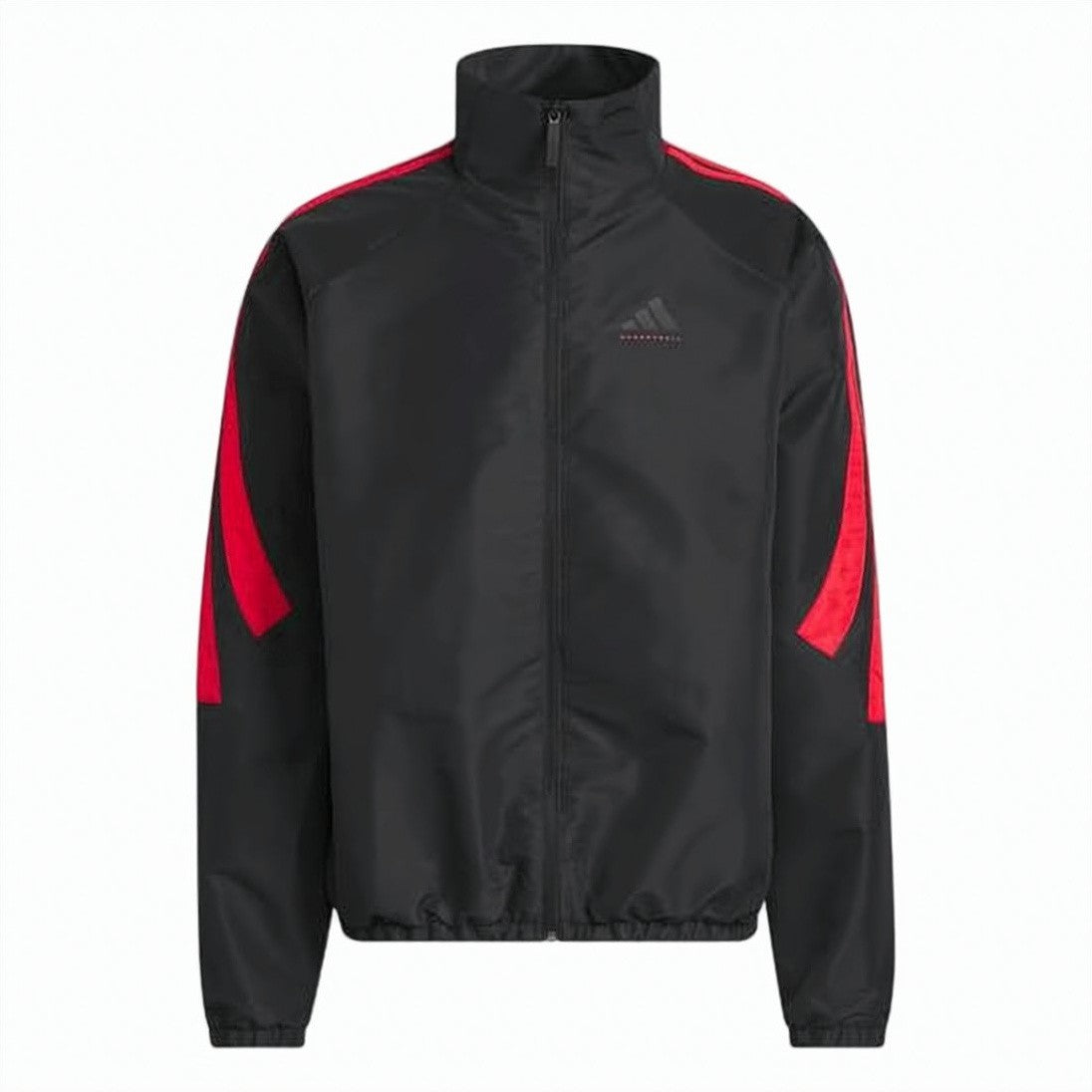 Adidas Black Jacket With Bold Red Accents