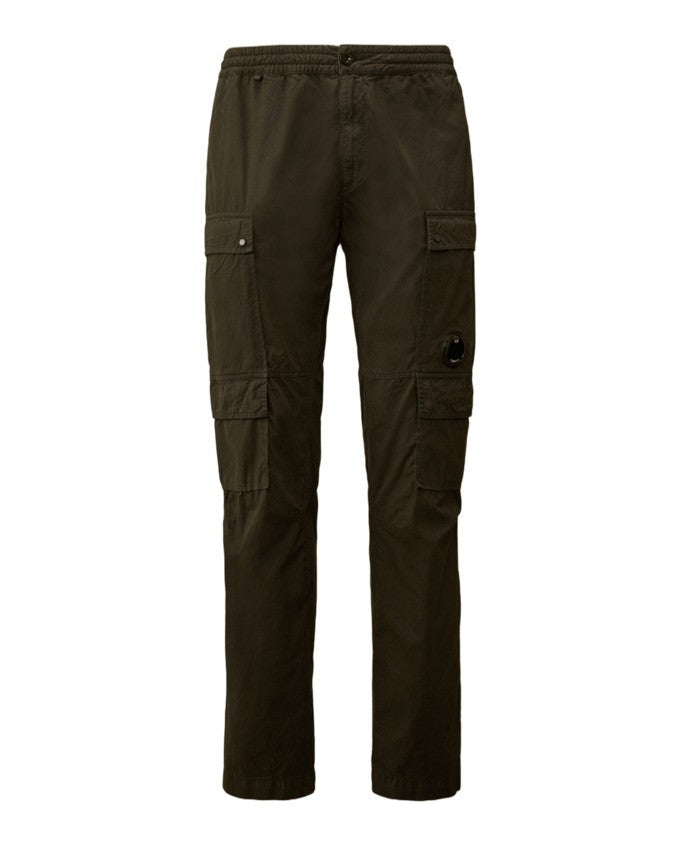 C.P. Company Straight-Leg Black Cargo Pants With Adjustable Waist