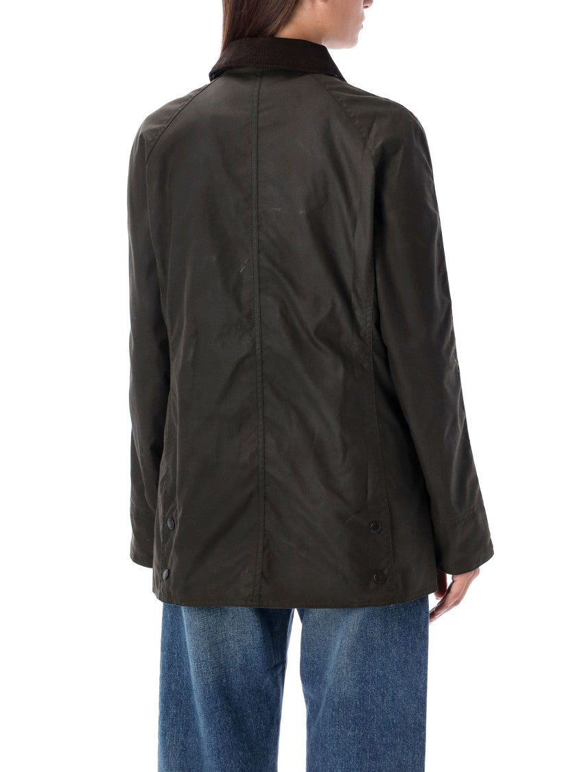 Barbour Beadnell Waxed Cotton Heritage Jacket With Velvet Collar