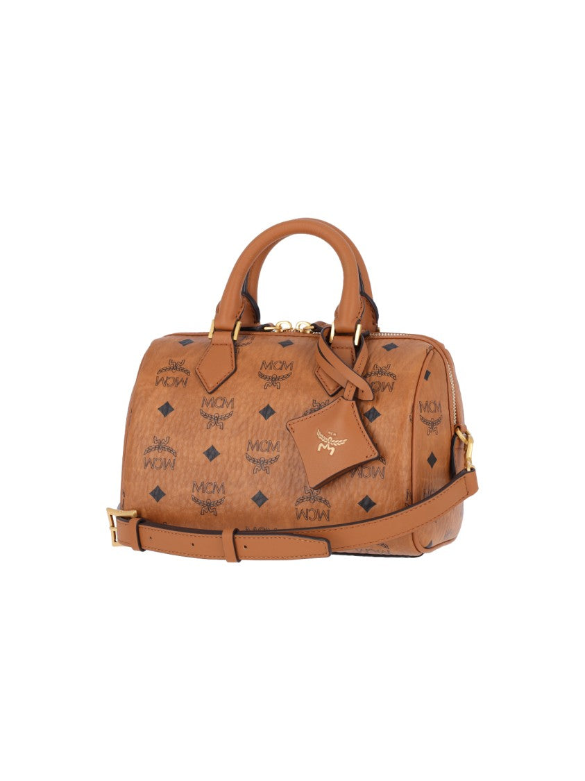 Mcm “Ella Boston” Top-Handle Bag – Brown