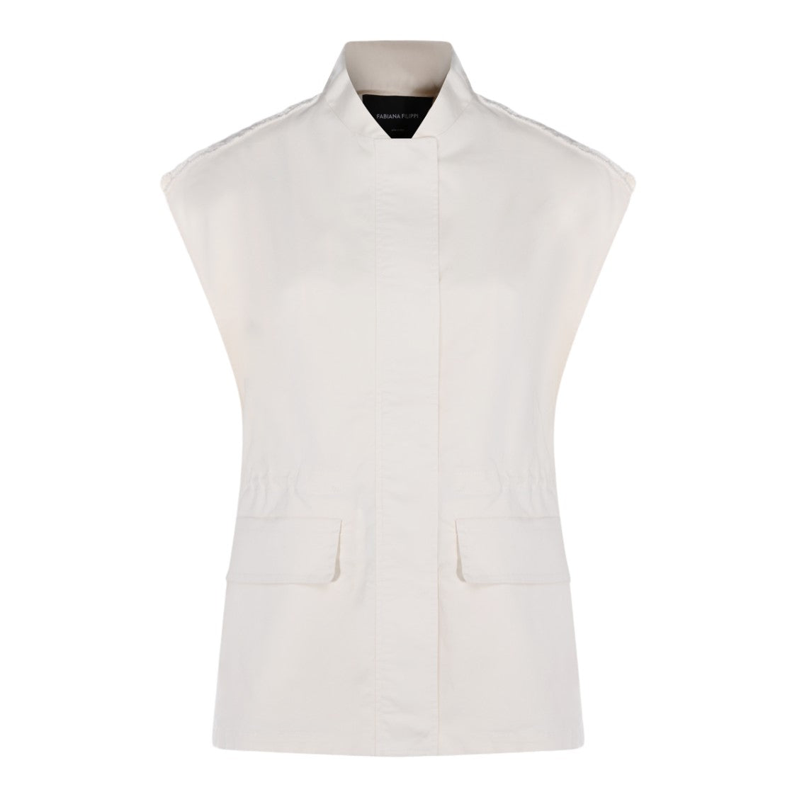 Fabiana Filippi Sleeveless Knit Sweater With High Collar