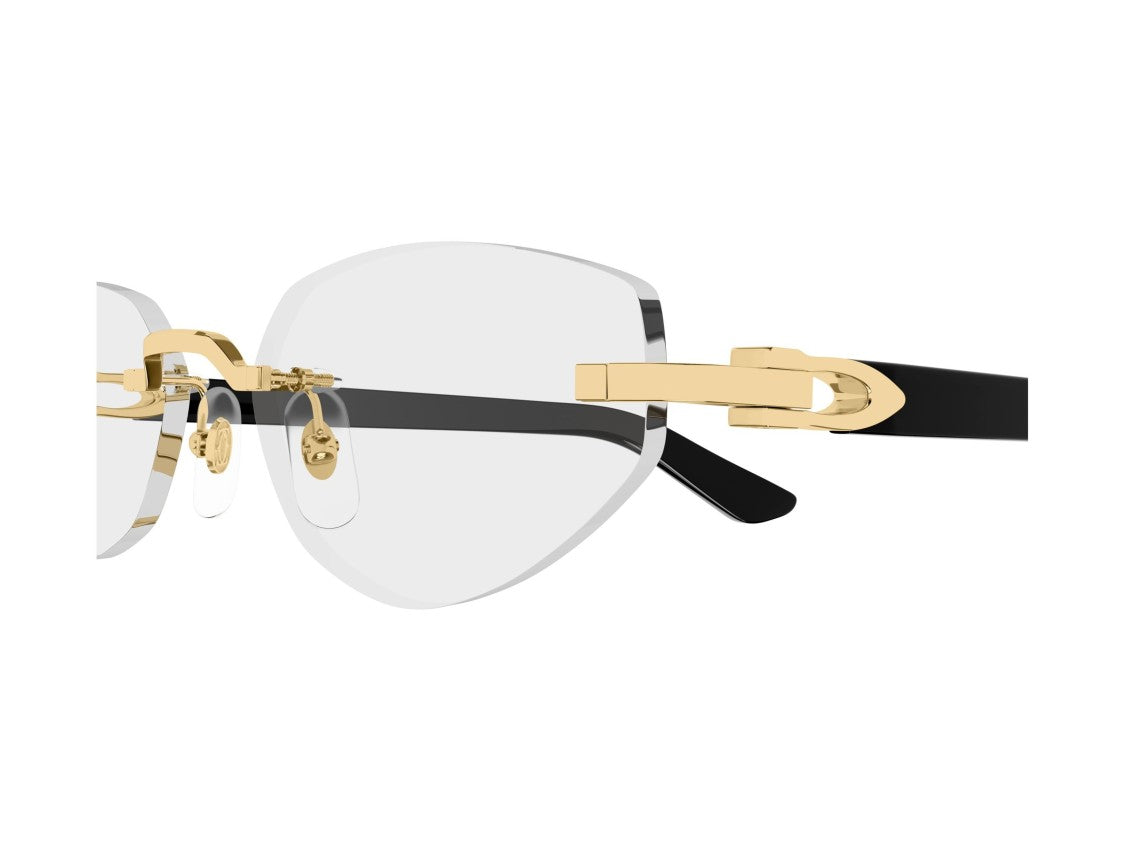 Cartier Gold Ct0609o Rimless Cat-Eye Eyeglasses