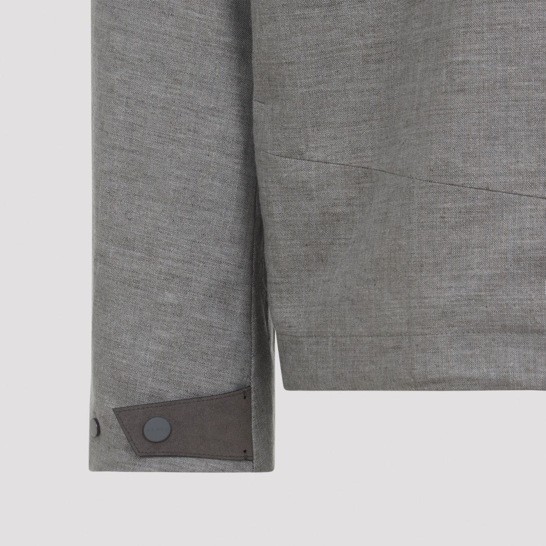 Sease Laminated Grey Linen Jacket
