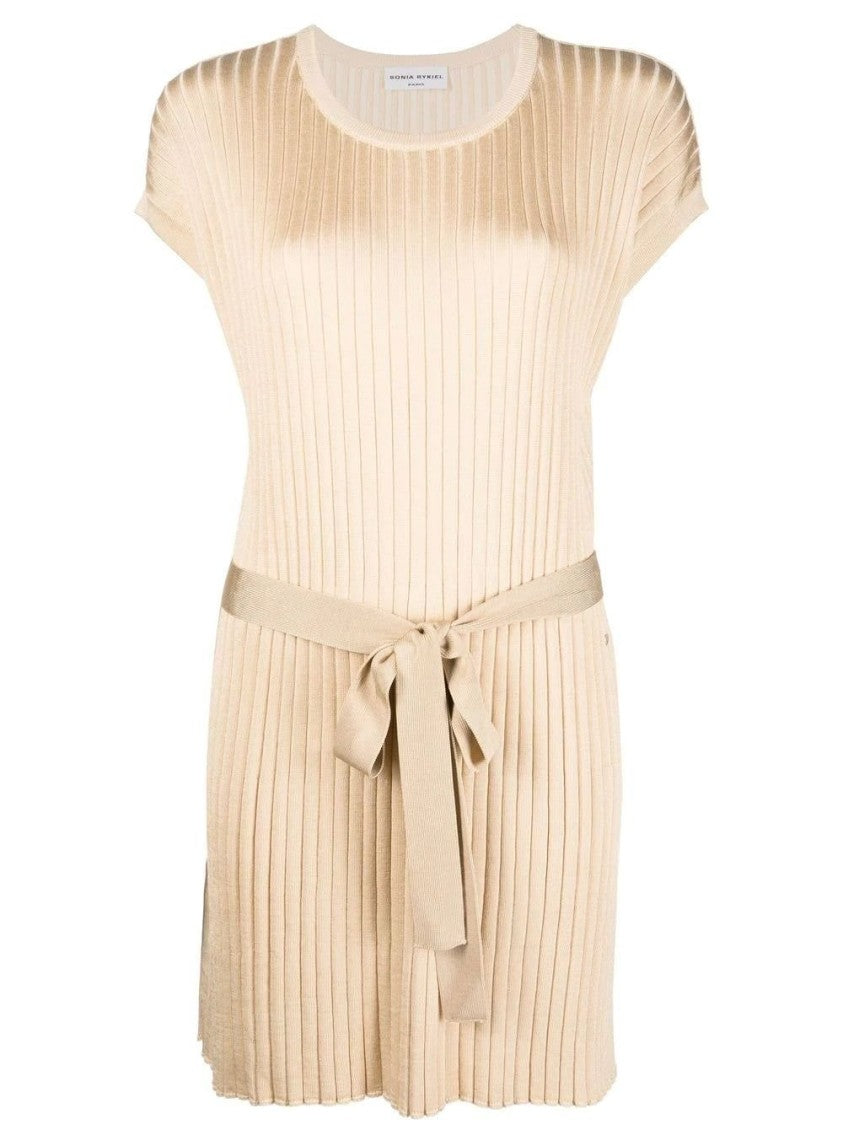 Sonia Rykiel Ribbed Tunic Top With Waist Defining Belt