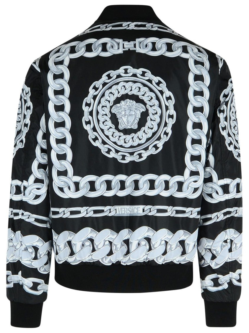 Versace Black Nylon Bomber Jacket