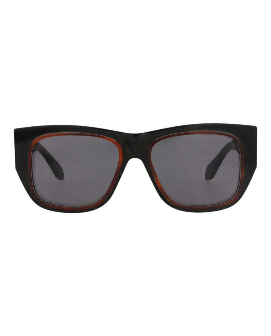 Alaïa Square-Frame Acetate Sunglasses With Saddle Nose Bridge