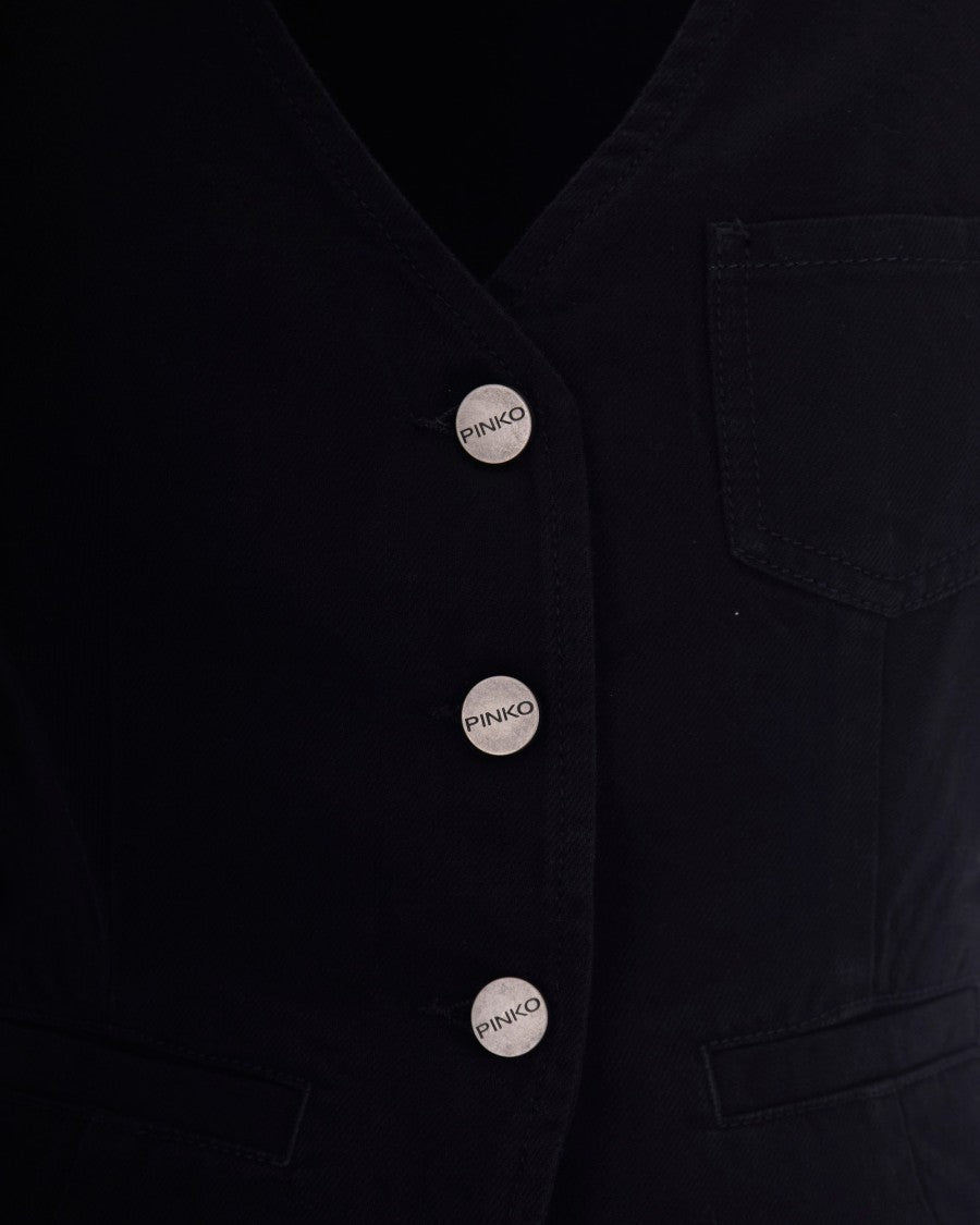 Pinko Limousine Black Denim Vest
