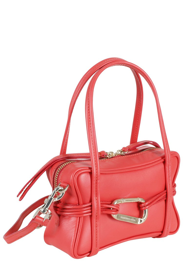 Biasia Red Edwige 4Ever Mini Snap-Hook Leather Handbag