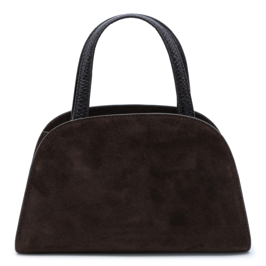 Tory Burch Structured Textured Shoulder Bag Suede Leather