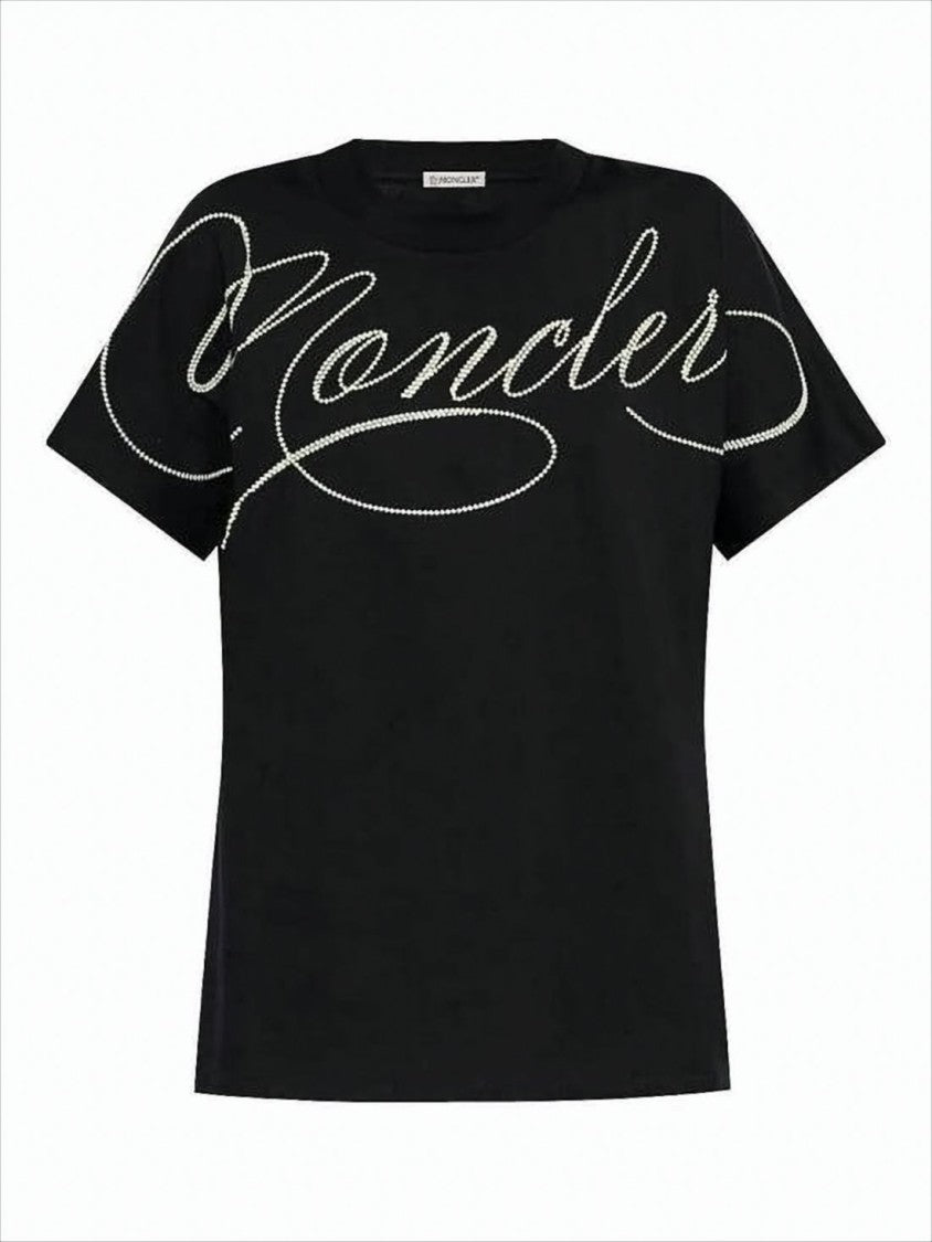 Moncler Short-Sleeved Black Cotton T-Shirt