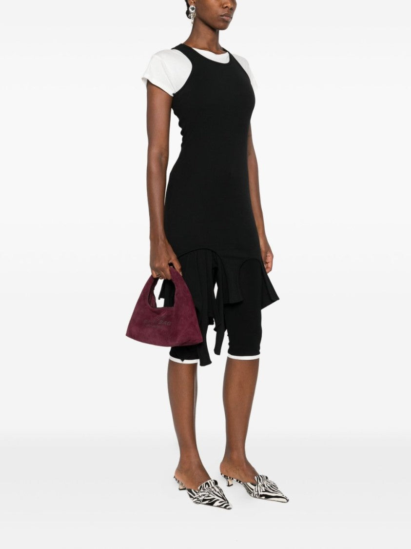 Marc Jacobs Suede Shoulder Bag With Embossed Logo