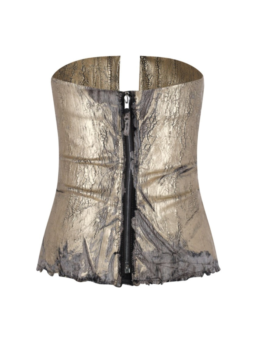 Rick Owens "Kunst" Bustier Top – Gold