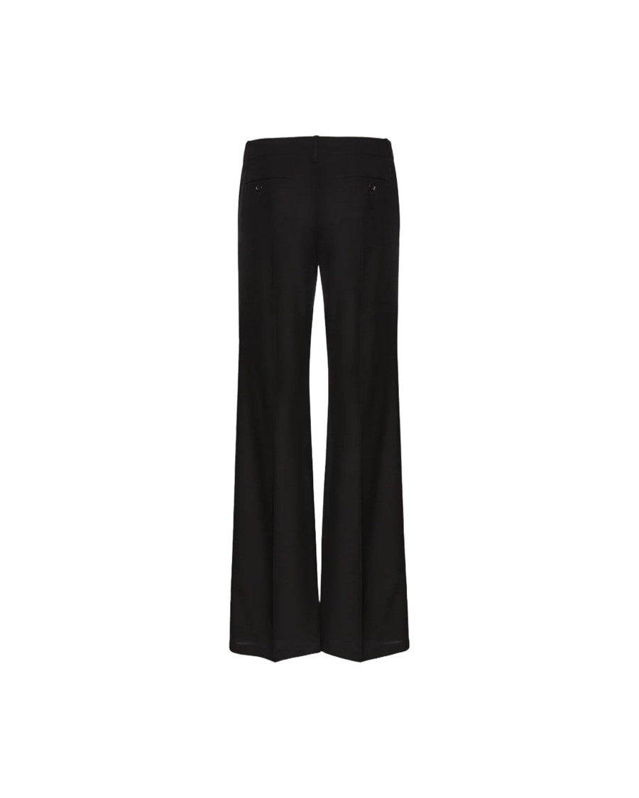 Magda Butrym Silk Trousers With Flared Leg And Sharp Pleat
