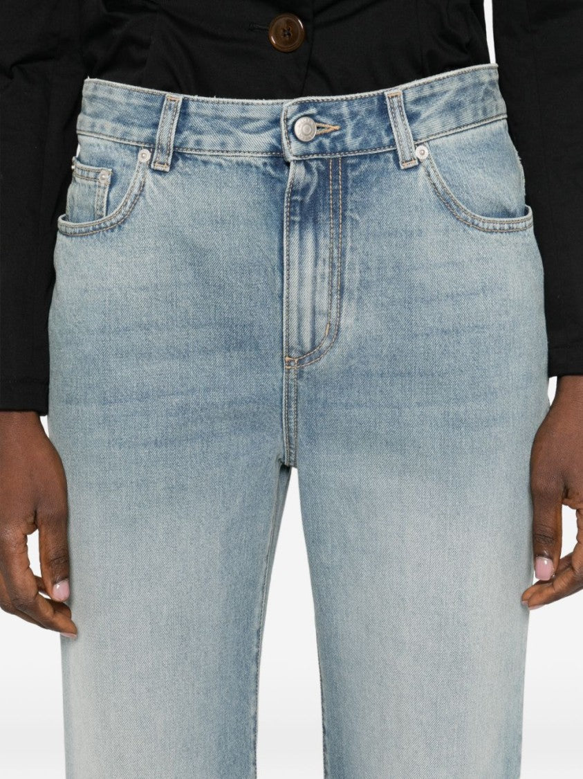 Alexander Mcqueen Straight Leg Washed Denim Jeans