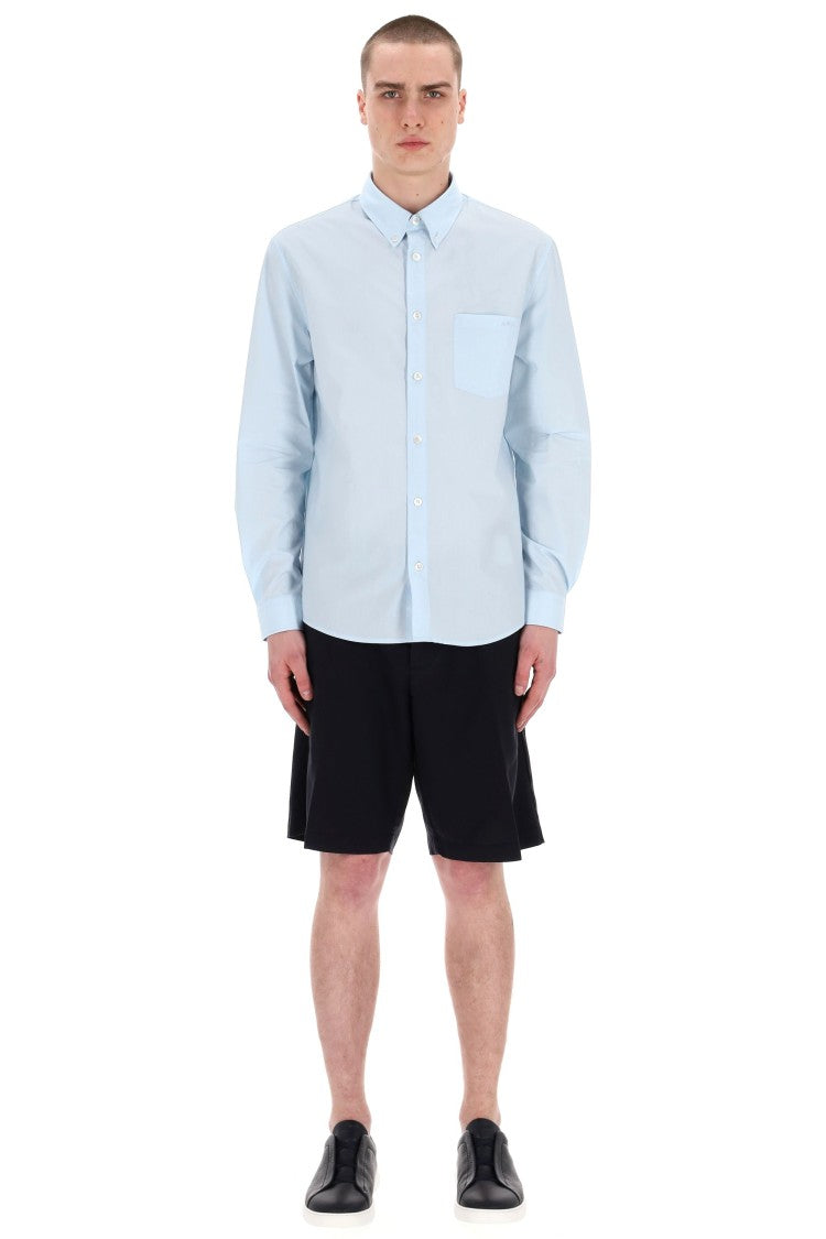 A.P.C. Cotton Button-Down Shirt With Pocket