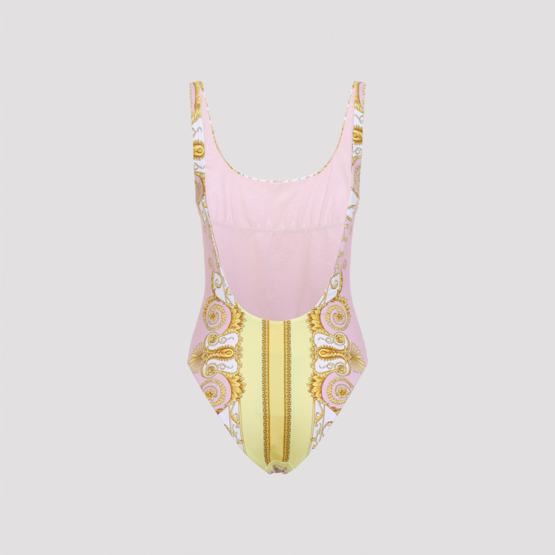 Versace Yellow And Pink Polyester One-Piece