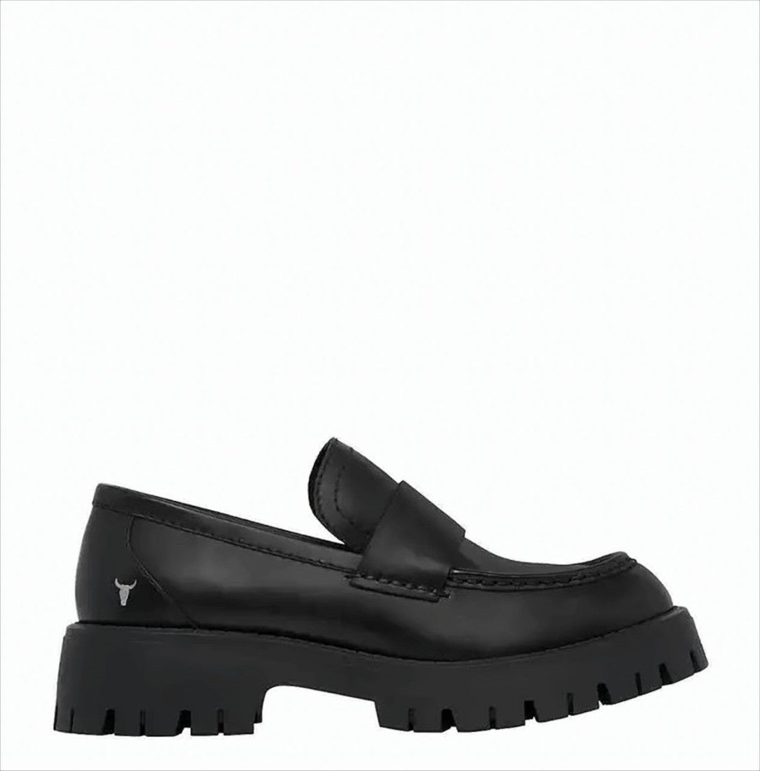 Windsor Smith Black Leather Platform Loafers