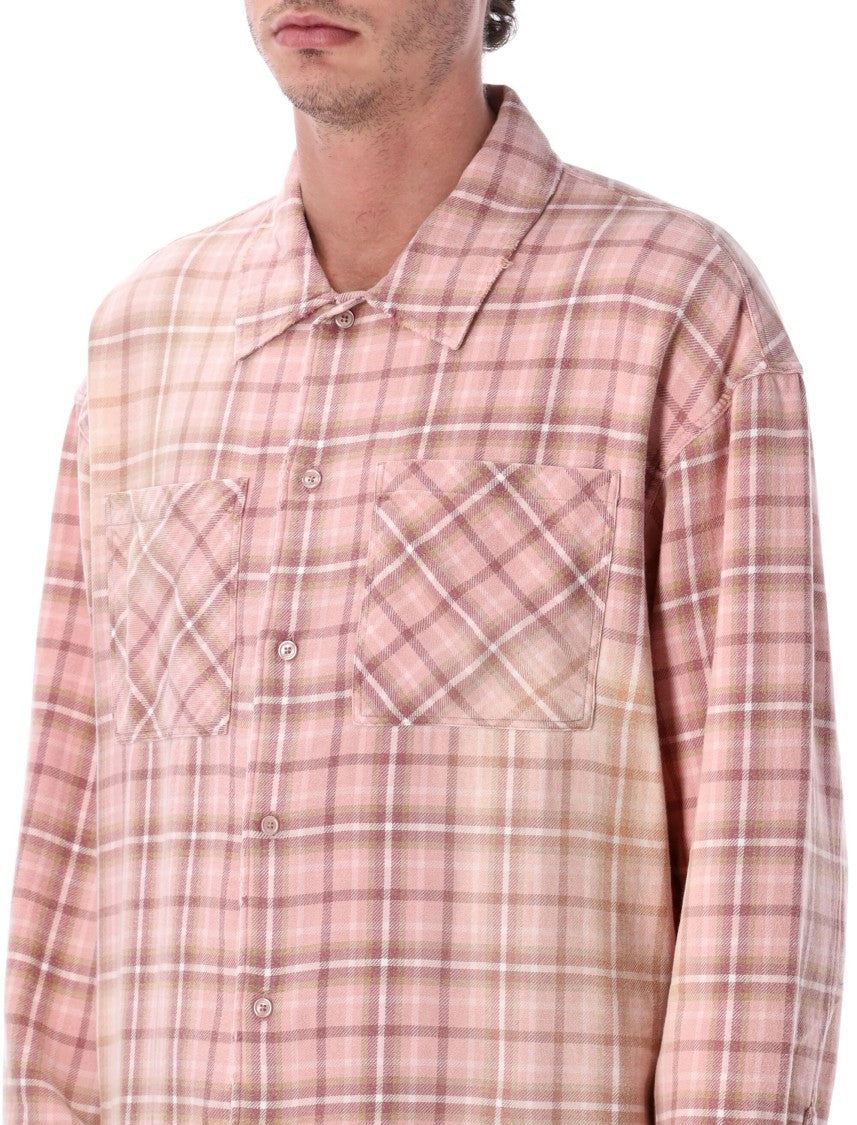 Represent Represent Distressed Check Flannel Shirt