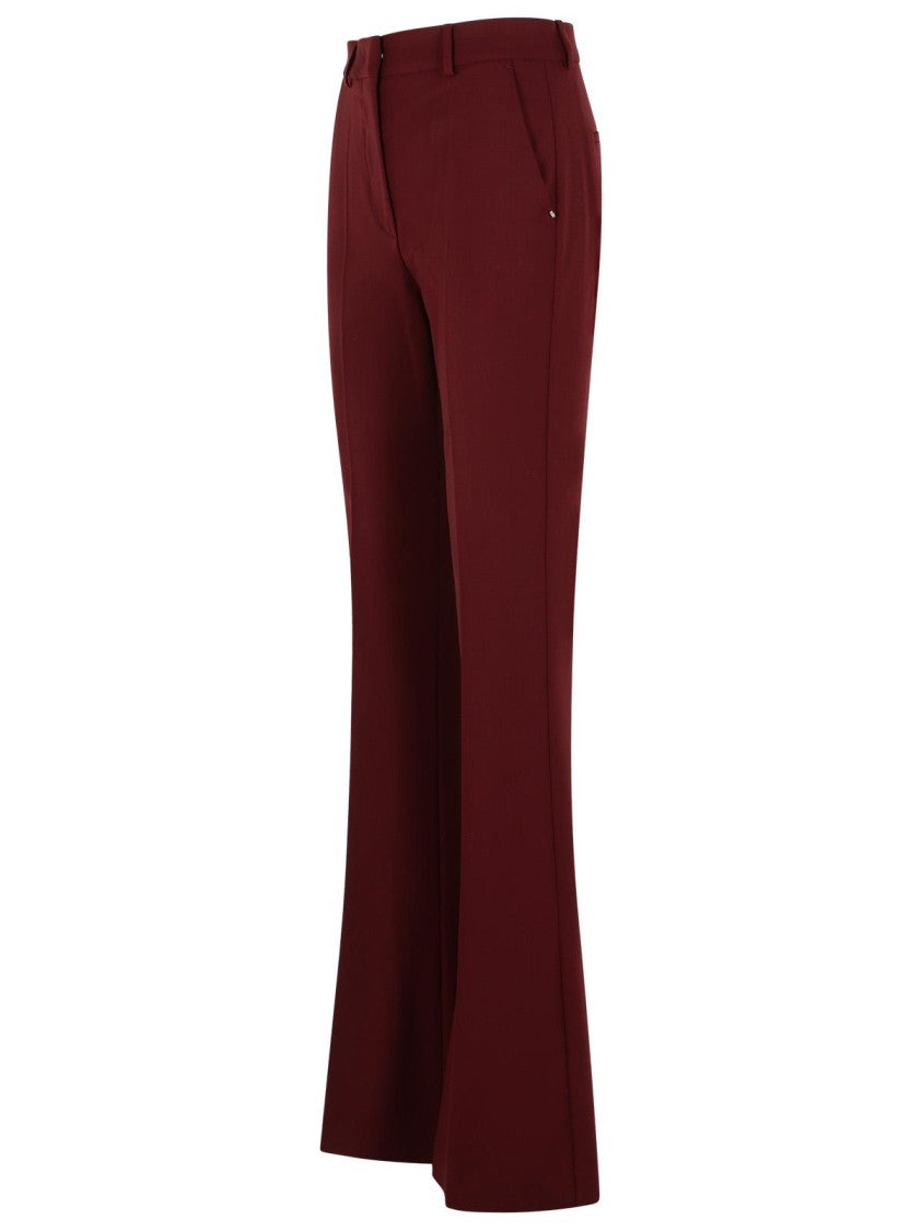 Sportmax Virgin Wool Wine Trousers